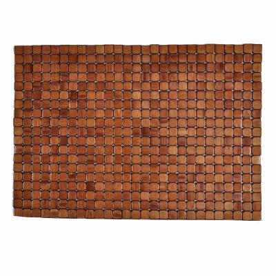 China Sustainable Wholesale Natural Square Bamboo Anti Slip Shower Mat Bathroom for sale