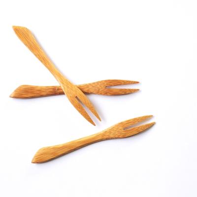 China 2020 New Viable Hot Sale High Quality Bamboo Fork Bamboo Fruit Fork Reuse Dessert Bamboo Fruit Fork for sale