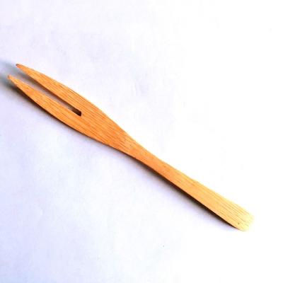 China Sustainable Bamboo Fork Set Cutlery Recycling Dessert Bamboo Fruit Bamboo Fork for sale