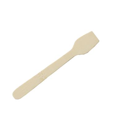 China Viable Personalized Natural Bamboo Ice Cream Disposable Scoop Spoon for sale