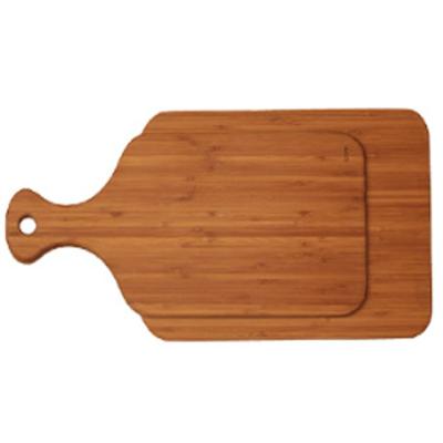 China Sustainable Customized LOGO Eco Friendly Serving Bamboo And Wooden Board Pizza Board With Handle for sale