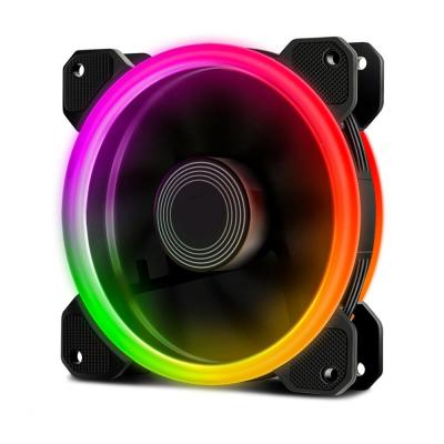 China Plastic Frame PC Case RGB Fan DR12 120mm Rainbow Color Low Noise for sale