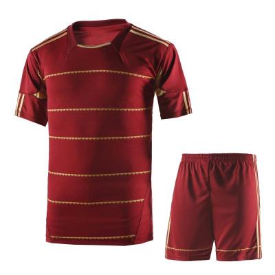 China Customized Logo And Name Team Antibacterial Sublimation Soccer Jersey Set Short Sleeve Football Uniforms Youth Soccer Uniforms Set for sale