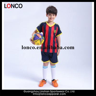 China New Design Antibacterial Custom Kids Sublimation Football Shirt Soccer Uniforms For Kids Sports Wear for sale