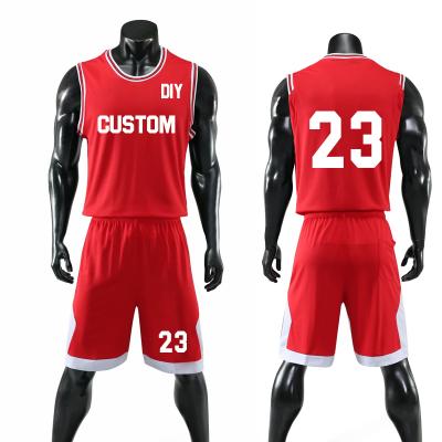 China Antibacterial Custom Name Number Kids And Adult Youth Basketball Jersey Cheap Basketball Jerseys USA Uniforms Sets for sale