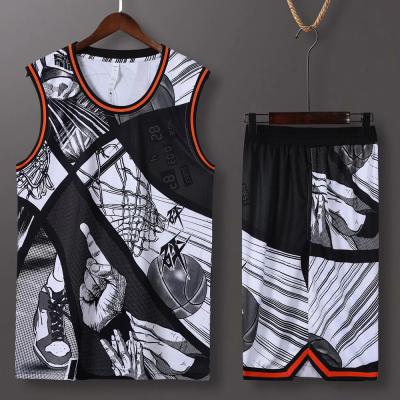 China College Youth Basketball Uniform Wholesale Antibacterial Sublimated Sublimated Reversible Set for sale