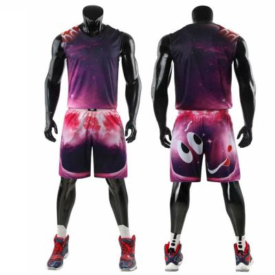 China Antibacterial Custom Design OEM Cheap Reversible Full Service Basketball Uniform Sublimation Printing Basketball Jersey Set For Kids for sale