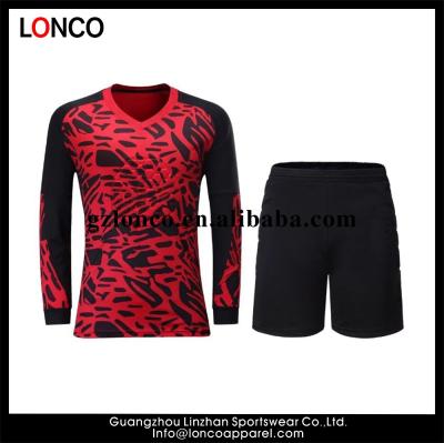 China Antibacterial Customized Sublimation Soccer Jersey Goalkeeper Kit Sublimated Goalkeeper Designer Custom Football Suits for sale