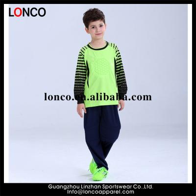 China 2017 Kids Soccer Goalkeeper Unifroms Sublimation Soccer Goalkeeper Set Antibacterial Customized Set Uniforms For Kids for sale