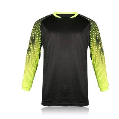 China 100% Sublimation Antibacterial Polyester Goalkeeper Wholesale OEM Soccer Jersey Training Long Sleeve Goalie Tank Top for sale