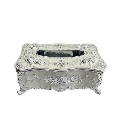 China China Exquisite European Cloth Boxes Home Decorative Container Towel Rack Household Hotel Use Cloth Boxesleather Acrylic Cloth b for sale