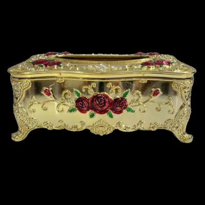 China China Exquisite European Cloth Boxes Home Decorative Container Towel Rack Household Hotel Use Cloth Boxesleather Acrylic Cloth b for sale