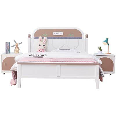 China Wear Resistance Factory Custom Bedroom Essential Modern Simple White Cool Children's Bed for sale