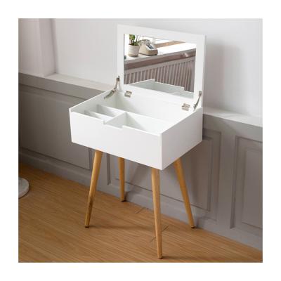 China Wholesale High Quality Modern Luxury Multifunctional Dressing Table Mirror Factory Wholesale Detachable Light White HANYEE Simple Style for sale