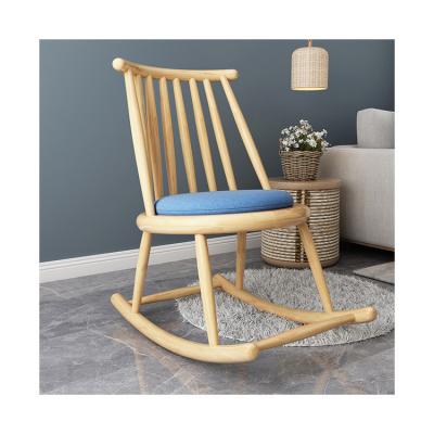 China Custom Modern Style Solid Wood Removable Polished Children's Rocking Chair for sale