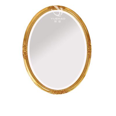 China Wholesale Price Classic PU Gold Decorative Mirror Bathroom Decorative Mirror View for sale