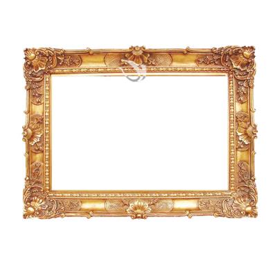 China Classic Nordic Home Decoration Lace Art Resin Oil Painting Picture Frame Gold Frame for sale