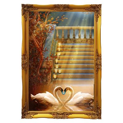 China Vintage European Cutout Bow Ornaments Customized Wooden Photo Frame 6cm for sale