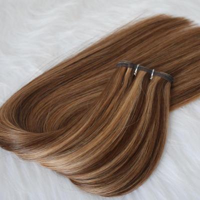 China New Arrival 100% Hair Weft Flat Track Weft Soft Clean Flat Good Quality Hair Weft Extension for sale