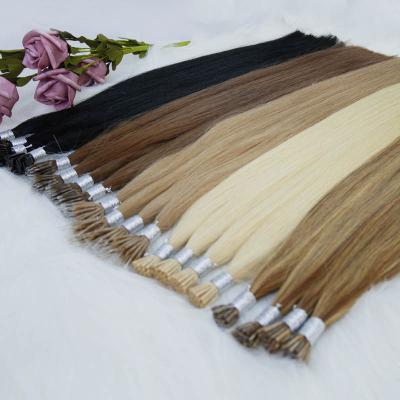 China Clean Soft Cuticle Russian Virgin Hair I Tip Popular Hair Extensions Mix Color for sale