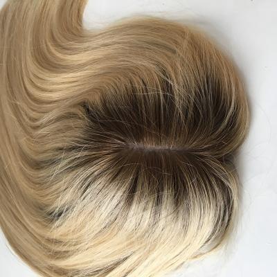 China European Jewish Silk Top Topper 100% Remy Hair 8*8 Wig Topper Soft Clean Silk Hair Bottom for sale