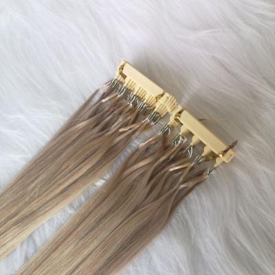 China 6D Wave Hair Extensions 100% Human Hair Extensions 100% Natural Human Russian Keratin Hair Extension Second Generation for sale