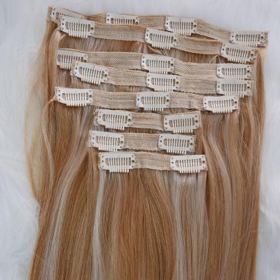 China 2020 Newest Clean Soft Cuticle Aligned Clip In Hair Extensions Russian Remy Hair Extensions for sale