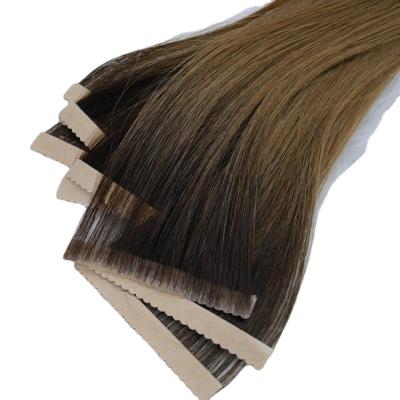 China Clean Soft Injected Russian Remy Tape Hair Tape Hair Extensions Customized Invisible Tape Hair for sale