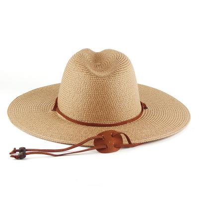 China Manufacturer Customized Wholesale Men's and Women's Summer Sunshade Straw Hat Comfortable Unisex Wide Brim Outdoor Tourism Beach Hat for sale