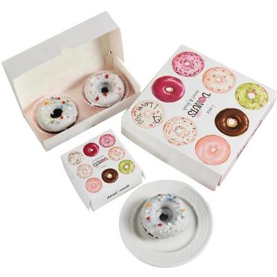 China Recycled Materials Wholesale Custom Food Blank Cardboard Packaging Box Donut Cupcake Packaging for sale