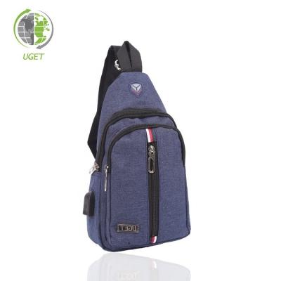 China Free Sample Trend Waterproof Tactical Travel White UK Canvas Chest Bag With Usb for sale