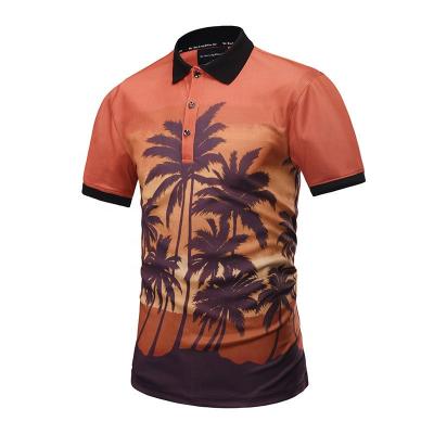 China Custom Wholesale QUICK DRY custom design polyester sublimation men's golf polo shirt printed t-shirt for sale