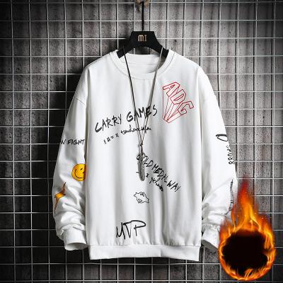 China Anti-shrink newcomers printed plain hoodie streetwear graffiti crewneck custom printed hoodie for sale