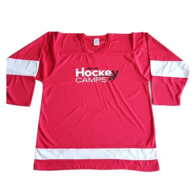 China Cheap Custom Pink Ice Hockey Team Mesh Fabric Youth Quick Dry Practice Tank Tops No Minimum for sale