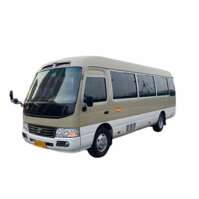 China Hot selling toyo coster bus 2TR gasoline engine used Toyo Coster 23 seats uesd coach Bus Long distance bus < 4L for sale