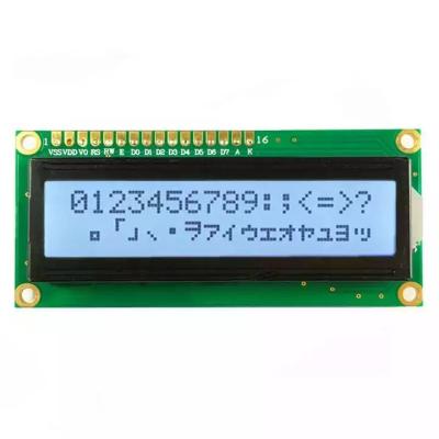 China customized character display 16x2 lcd show backlight 1602 monochrome green yellow blue 16*2 lcd display for sale