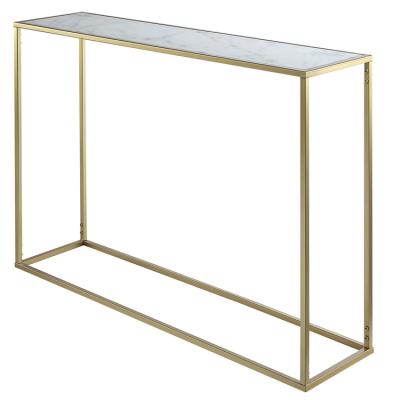 China CONSOLE TABLE Square Console Table Convenience Concepts Gold Coast Faux Marble Top Console Table for sale