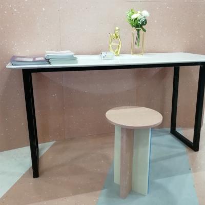 China Handmade Good Quality Concrete Convertible Home Match Stand Match Coffee Table Cylinder Shape Garden Furniture Console Table Terrazzo Stool for sale