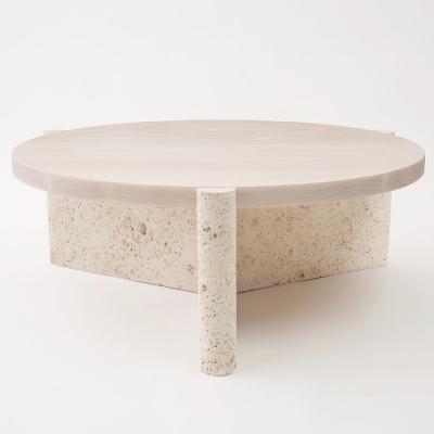 China Contemporary Italian Nordic Stone Travertine Custom Design Decor Furniture Coffee Tea Room Newstar Luxury Marble Coffee Table for sale