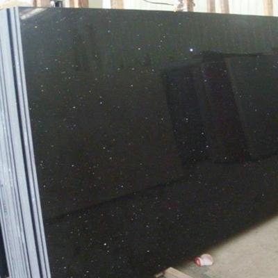 China Benyee Mirror Black Color Artificial Stone High Quality Outdoor Crystal Quartz Floor And Wall Tiles And Slabs With Low Price for sale