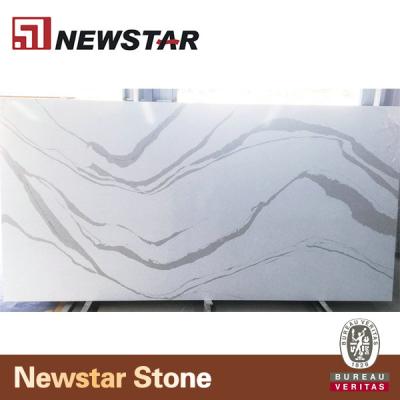 China Newstar Calacatta Lago Artificial Stone White Marble Quartz For Wall And Floor Slabs Tiles Kitchen Countertops Worktops Design 3200x1600mm/3000x1400mm etc. for sale