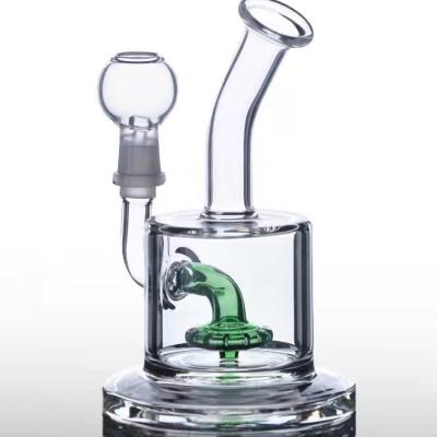 China Eco-friendly recyclable small portable green glass water pipe bottles bubbler pond installation factory supply support customization for sale