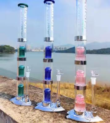 China Recyclable eco-friendly the latest electrically hot luminous glass three layer mushroom bubbler bubbler bottles factory direct sale for sale