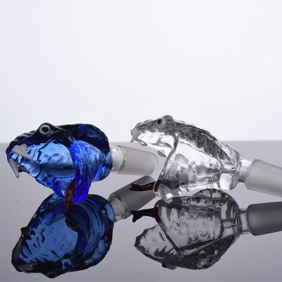 China China High Quality Custom Handmade Crocodile Head Shaped 18mm/14mm Borosilicate Glass Bowl Hookah Hose for sale