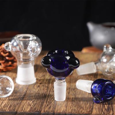 China China factory wholesale cheap blue glass female rolls 14mm for hookah glass pipe holder custom for sale