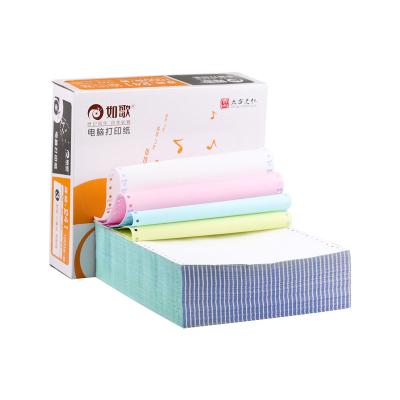 China high quality 4 ply continuous carbonless computer copy paper for Dot Matrix Printers eco raw materials 9.5