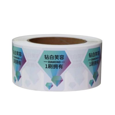 China Waterproof High Quality Scratch Resistant Toothbrush Label Auto Labeling Stickers for sale