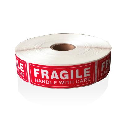 China Preprint Stickers Premium Fragile Warning Stickers For Shipping, Moving, Please Handle With Care, 1000 Labels Per Roll for sale