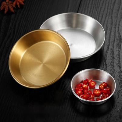 China Viable Stainless Steel 304 Vinegar Dish Round Food Flavor Dish Snack Sauce And Sauce Bowl for sale