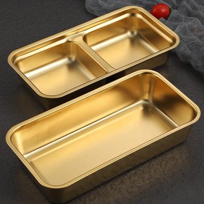 China Sustainable Hot Sale Dining Plate Stainless Steel Dessert Dish Nut Fruit Cake Snack Steak Western Kitchen Tray for sale